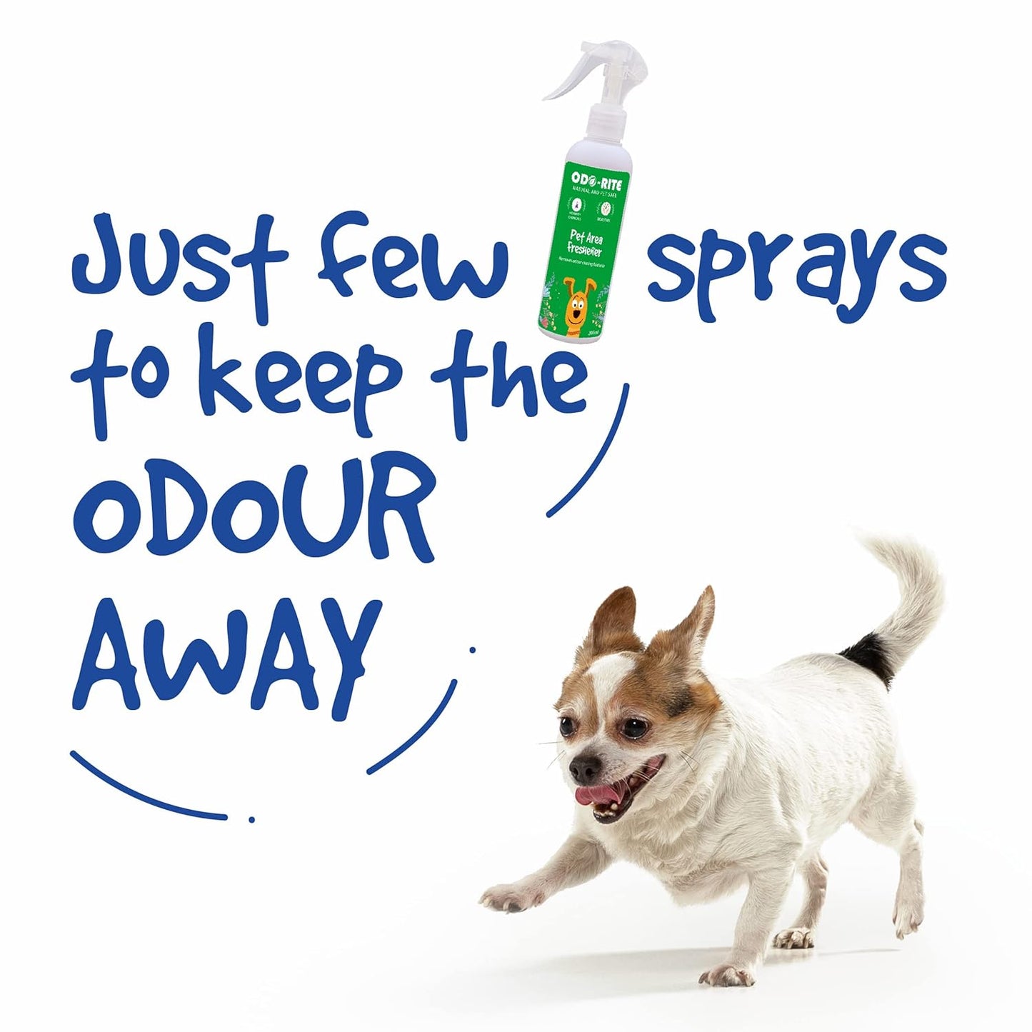ODO-RITE Pet Area Freshener- 200Ml | Pet Odour Remover | Pet Safe & Child Safe | Bio Technological Based | Skin Safe | Urine Smell Remover | Can Be Used On All Surface, Aerosol