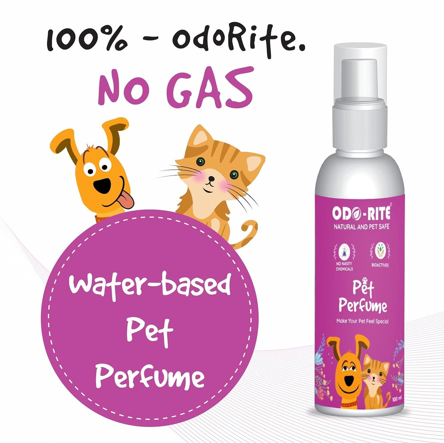 ODO-RITE PET Perfume 200ML / pet safe/For Dogs & Cats/skin safe/Bio-Technological/Natural & safe/Starts working in 30 seconds. (200 ml (Pack of 1)