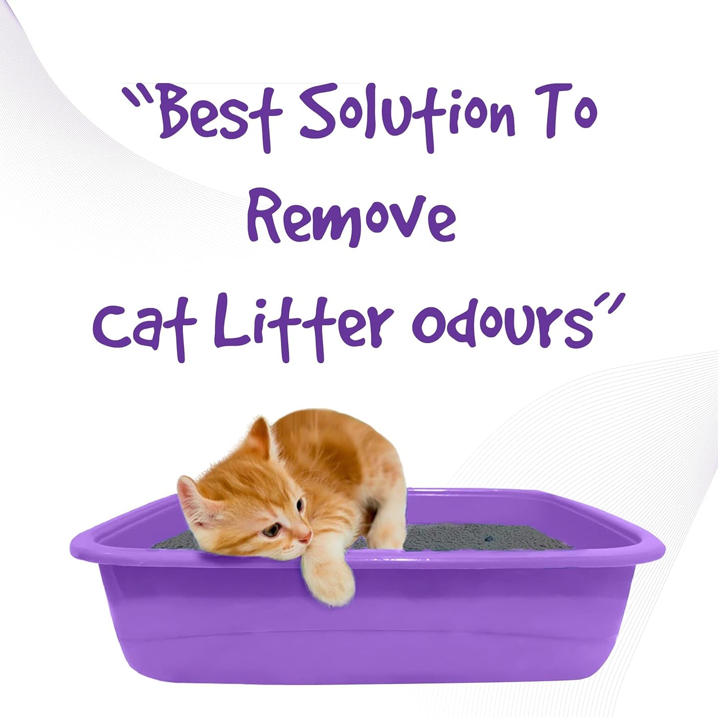 ODO-RITE Cat Litter Spray, Odour Eliminator (175 ml) Removes Smell from Litter Box,Silky Fresh