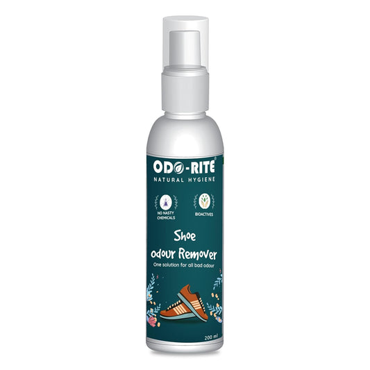 ODO-RITE Shoe Odour Remover- 200ml | For Shoe & Socks, Gym kit, Laundry Basket, Sweat T-Shirt, Shoe bag, yoga mat & Shoe rack smell remover |Shoe Spray Deodorizer